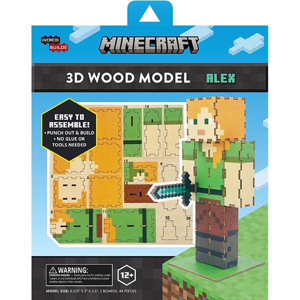 insight editions IncrediBuilds: Minecraft: Alex 3D Wood Model – Insight Editions