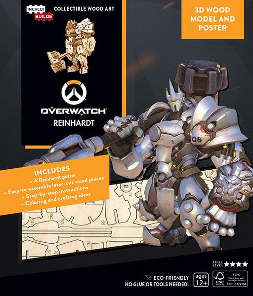 insight editions IncrediBuilds: Overwatch: Reinhardt 3D Wood Model and Poster – Insight Editions