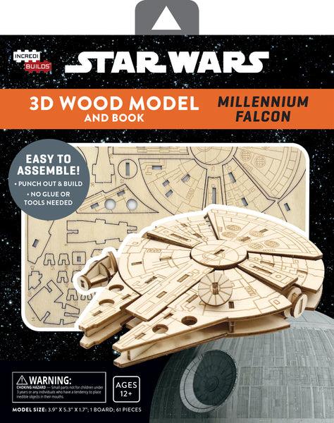 insight editions IncrediBuilds: Star Wars: Millennium Falcon 3D Wood Model and Book – Insight Editions
