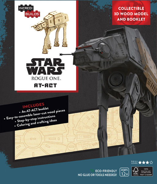insight editions IncrediBuilds: Star Wars: Rogue One: AT-ACT 3D Wood Model and Book – Insight Editions