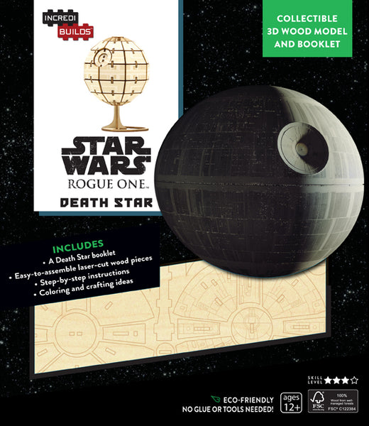 insight editions IncrediBuilds: Star Wars: Rogue One: Death Star 3D Wood Model and Book – Insight Editions