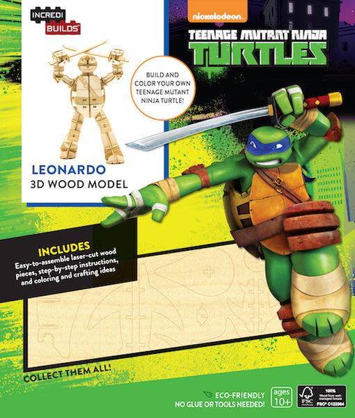 insight editions IncrediBuilds: Teenage Mutant Ninja Turtles: Leonardo 3D Wood Model – Insight Editions