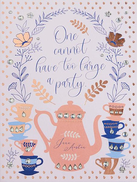 insight editions Jane Austen Tea Party Birthday Embellished Card – Insight Editions