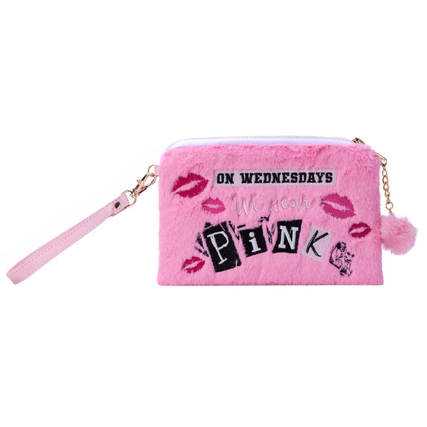 insight editions Mean Girls: On Wednesdays We Wear Pink Plush Accessory Pouch – Insight Editions