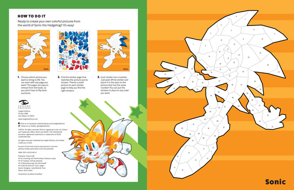 Insight Editions Sonic The Hedgehog: The Official Color By Sticker Book – Insight Editions