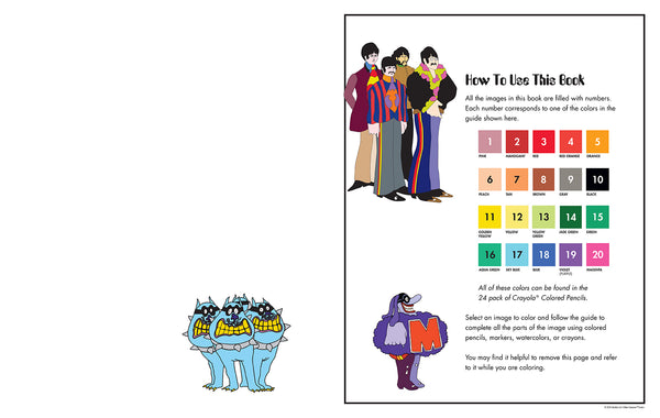 Insight Editions The Beatles Yellow Submarine Color By Numbers – Insight Editions