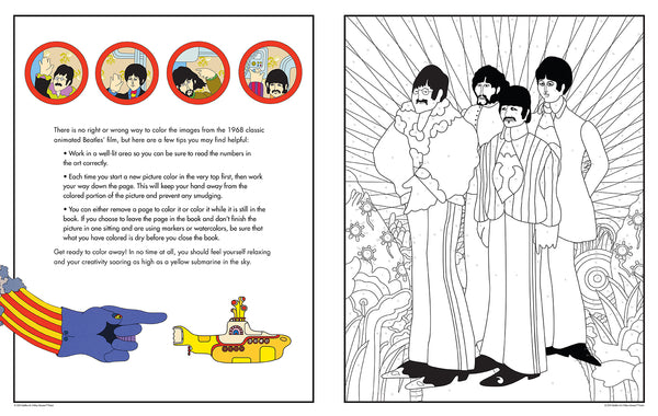 Insight Editions The Beatles Yellow Submarine Color By Numbers – Insight Editions