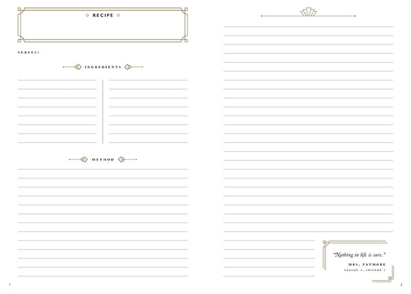 Insight Editions The Official Downton Abbey Mrs. Patmore's Recipe Journal – Insight Editions