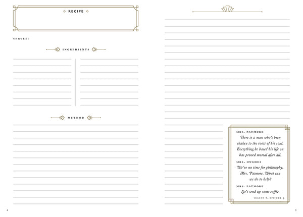 Insight Editions The Official Downton Abbey Mrs. Patmore's Recipe Journal – Insight Editions