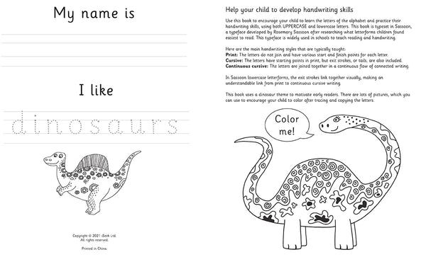 Insight Editions Trace & Learn Handwriting Practice: Dinosaur – Insight Editions