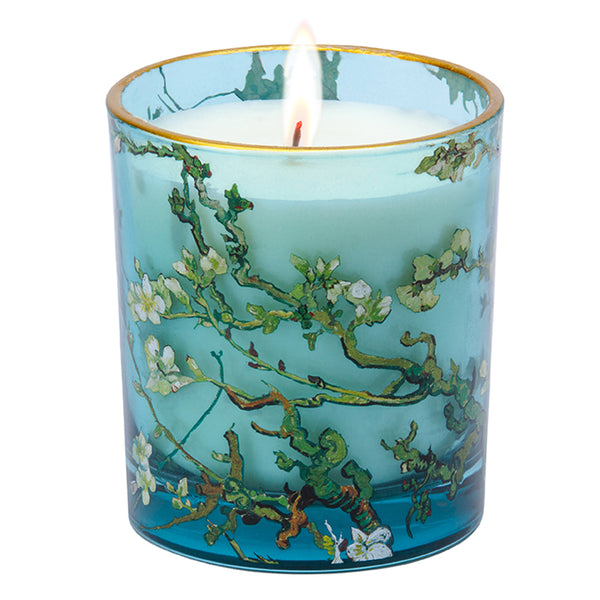 insight editions Van Gogh Almond Blossom Unscented Glass Candle – Insight Editions
