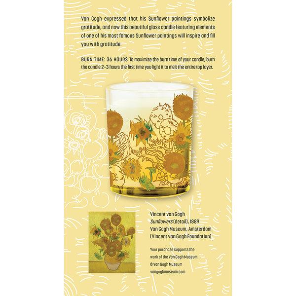 Insight Editions Van Gogh Sunflowers Unscented Glass Candle – Insight Editions
