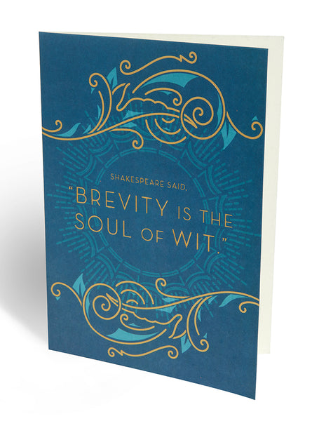 Insight Editions William Shakespeare Brevity Embellished Card – Insight Editions
