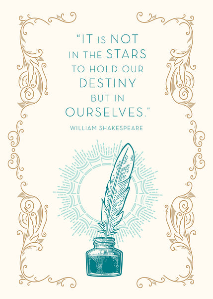 insight editions William Shakespeare Destiny Birthday Embellished Card – Insight Editions