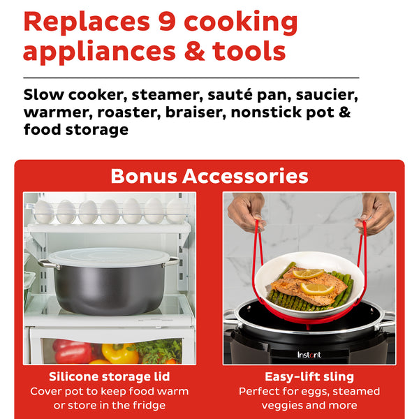 Instant Pot ® Superior Cooker Slow Cooker + Multifunctional Cooker (with Bonus Accessories)