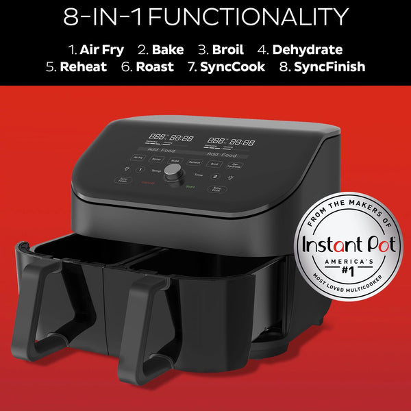 Instant Pot ® Vortex ® Plus Dual Black 8QT Air Fryer With ClearCook