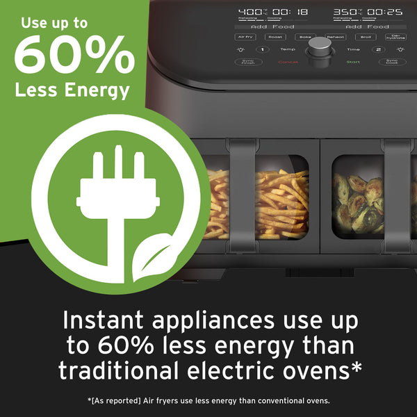 Instant Pot ® Vortex ® Plus Dual Black 8QT Air Fryer With ClearCook