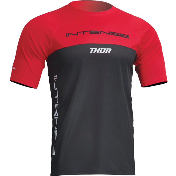 intense Men's INTENSE x THOR MTB Assist Censis Red/Black Short Sleeve Jersey