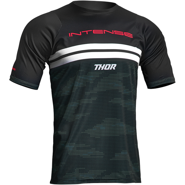 intense Men's INTENSE x THOR MTB Black Camo Short Sleeve Jersey