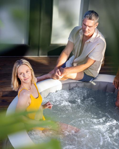 Intex 6-Person Greywood Deluxe Round Bubble Spa Set