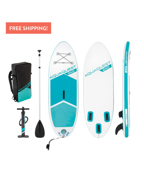 intex 8' AquaQuest® 240 Inflatable Paddle Board Package
