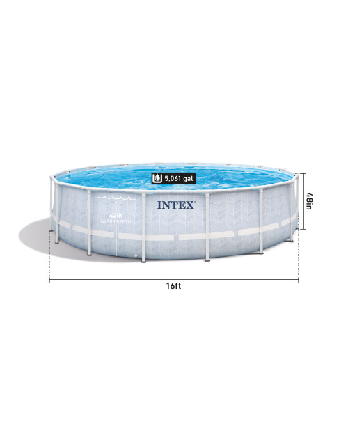 Intex Chevron Prism Frame™ Above Ground Pool Set - 16' X 48"