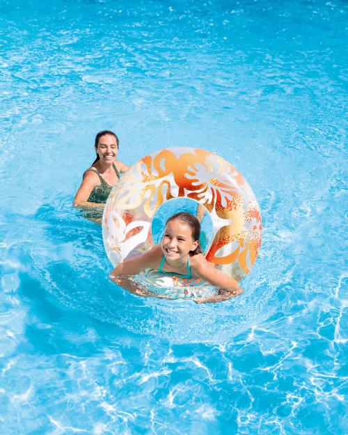Intex Clear Tropical Color Inflatable Pool Swim Tubes - Assortment