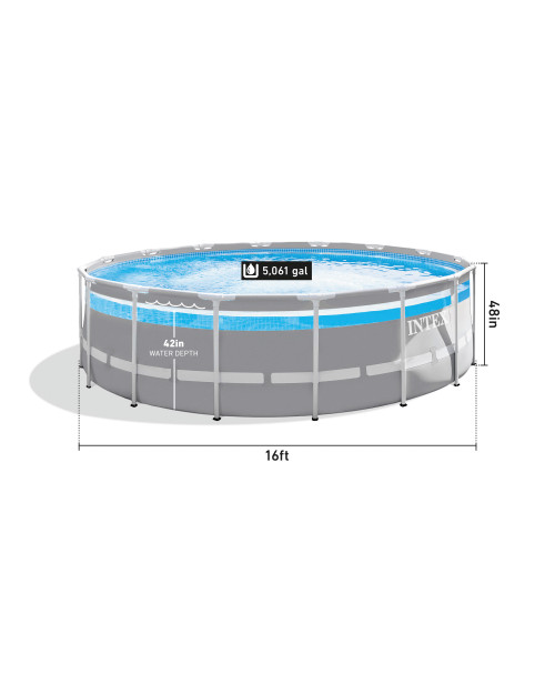 Intex Clearview Prism Frame™ 16' X 48" Above Ground Pool Set