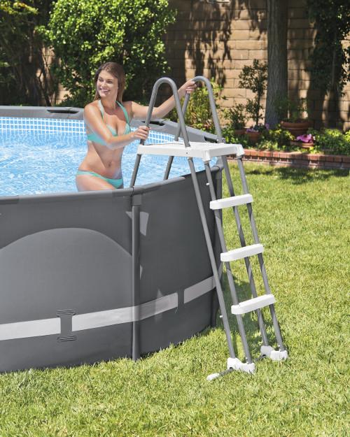 Intex Deluxe Pool Ladder W/ Removable Steps For 48in Depth Pools