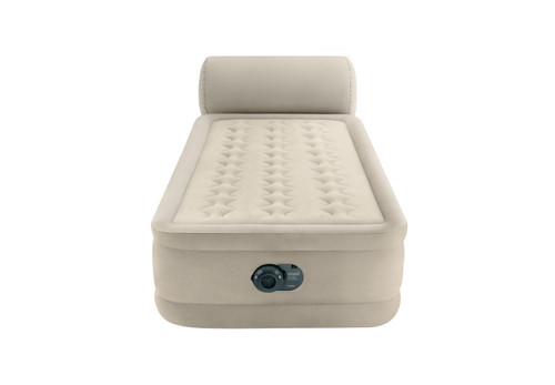 intex Dura-Beam® Deluxe Headboard Air Mattress - 18" Twin w/ Built-In Electric Pump