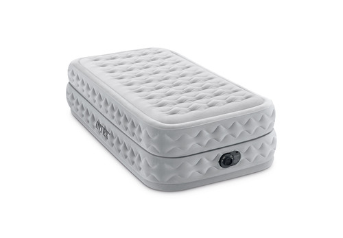 intex Dura-Beam® Deluxe Supreme Air-Flow Air Mattress 20" Twin w/ Built-In Electric Pump