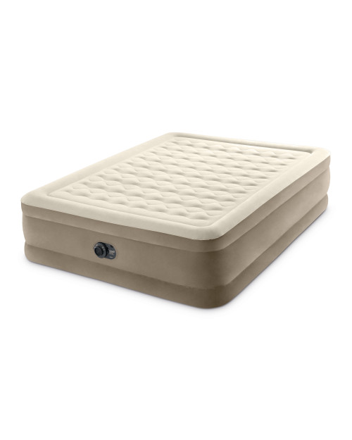Intex Dura-Beam® Deluxe Ultra Plush Air Mattress 18" Queen W/ Built-In Electric Pump