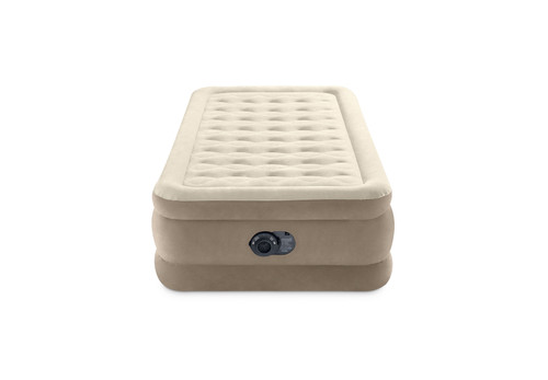 Intex Dura-Beam® Deluxe Ultra Plush Air Mattress 18" Twin W/ Built-In Electric Pump
