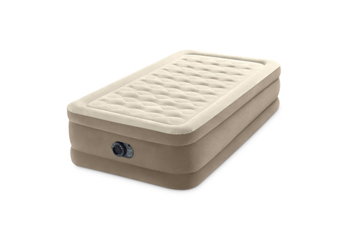 Intex Dura-Beam® Deluxe Ultra Plush Air Mattress 18" Twin W/ Built-In Electric Pump