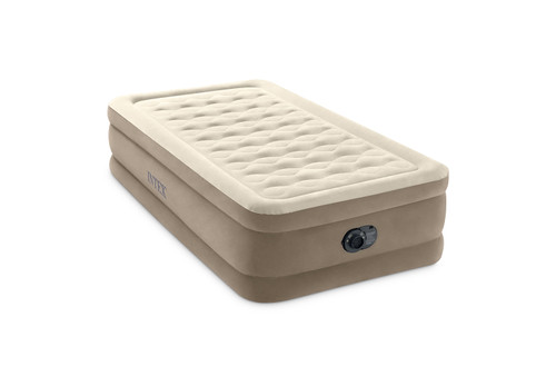 intex Dura-Beam® Deluxe Ultra Plush Air Mattress 18" Twin w/ Built-In Electric Pump