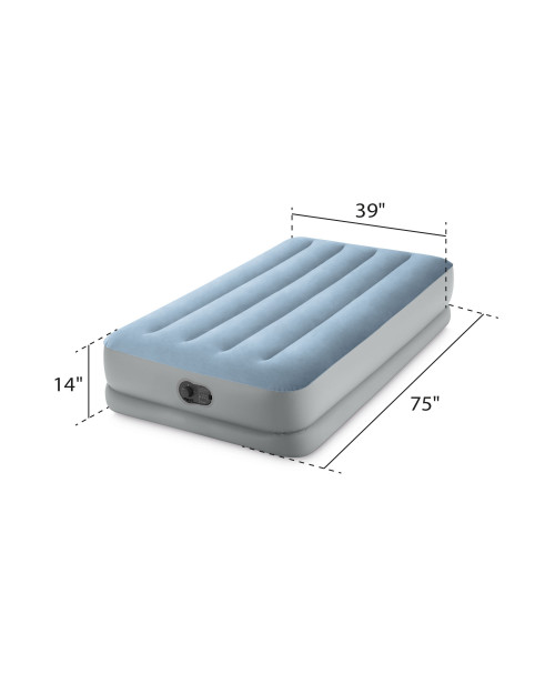 Intex Dura-Beam® Plus Comfort 14" Twin Air Mattress W/ Built-In USB Pump