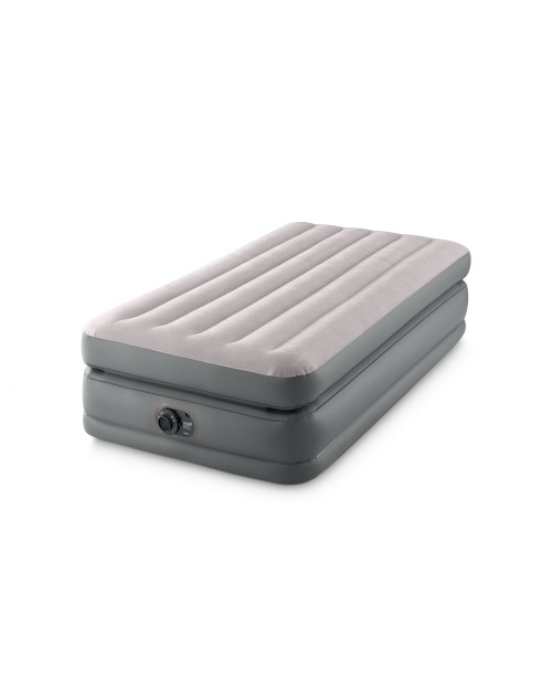 intex Dura-Beam® Plus Prime Comfort Air Mattress 20" Twin w/ Built-In Electric Pump