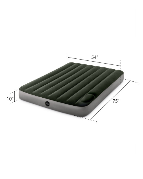 Intex Dura-Beam® Standard Downy Air Mattress 10" Full W/ Built-In Foot Pump