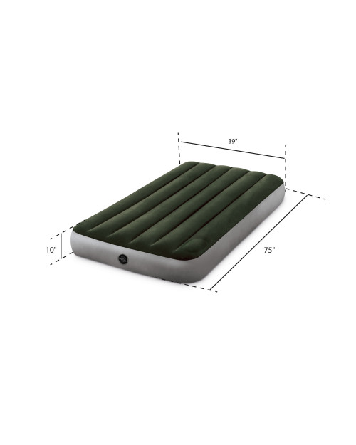 Intex Dura-Beam® Standard Downy Air Mattress 10" Twin W/ Built-In Foot Pump