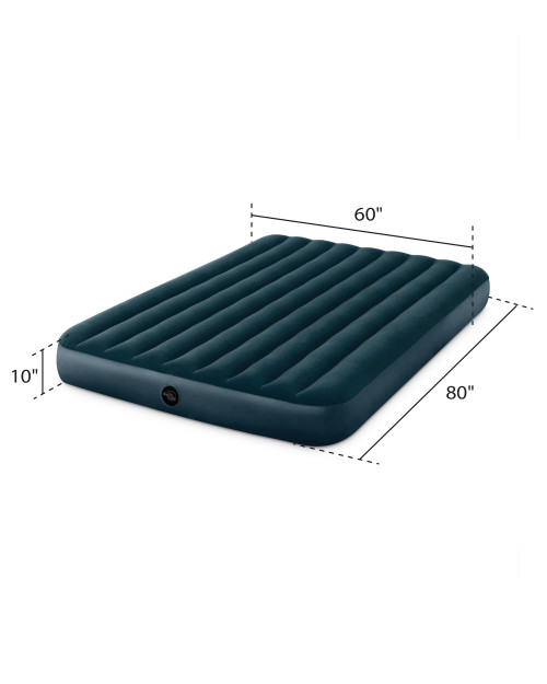 Intex Dura-Beam® Standard Midnight Green Downy Air Mattress 10" Queen (Pump Not Included)