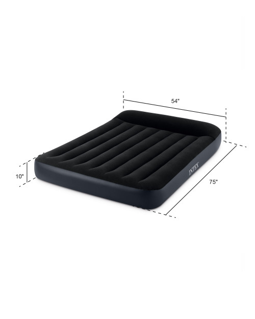 Intex Dura-Beam® Standard Pillow Rest Air Mattress 10" Full W/ Built-In Electric Pump