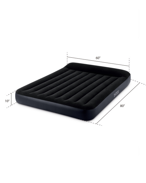 Intex Dura-Beam® Standard Pillow Rest Air Mattress 10" Queen W/ Built-In Electric Pump