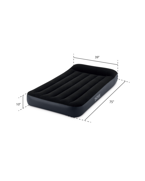 Intex Dura-Beam® Standard Pillow Rest Air Mattress 10" Twin W/ Built-In Electric Pump