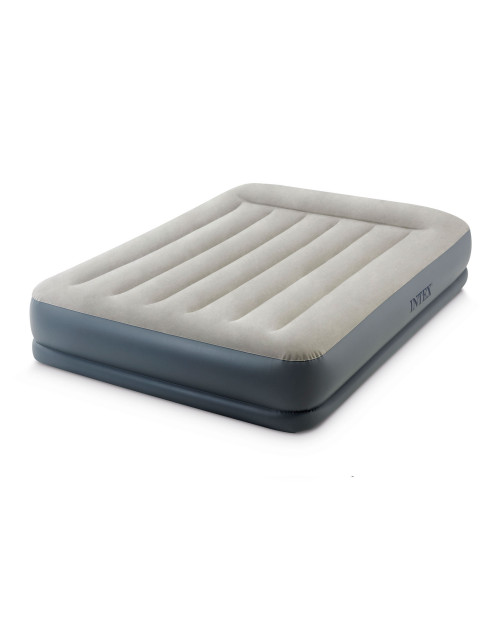 Intex Dura-Beam® Standard Pillow Rest Air Mattress 12" Queen W/ Built-In Electric Pump