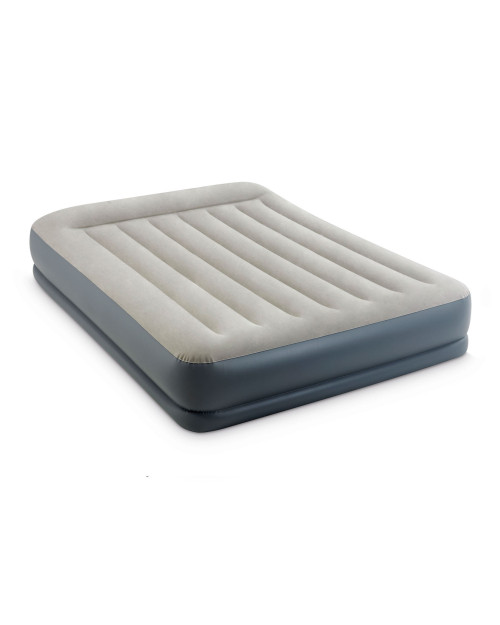 Intex Dura-Beam® Standard Pillow Rest Air Mattress 12" Queen W/ Built-In Electric Pump