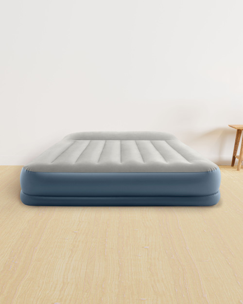 intex Dura-Beam® Standard Pillow Rest Air Mattress 12" Queen w/ Built-In Electric Pump