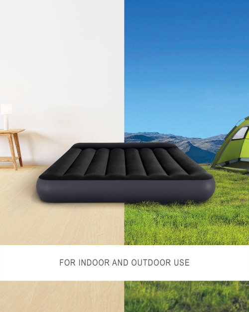 Intex Dura-Beam® Standard Pillow Rest Air Mattress Full Bundle With Free Pillow