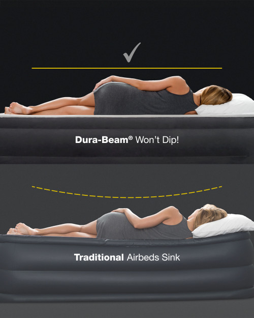 Intex Dura-Beam® Standard Pillow Rest Air Mattress Full Bundle With Free Pillow