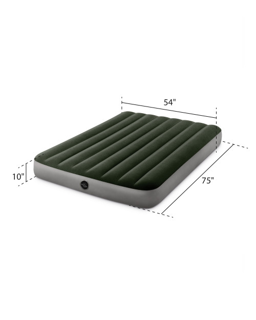 Intex Dura-Beam® Standard Prestige Air Mattress 10" Full W/ Hand-Held Battery Pump
