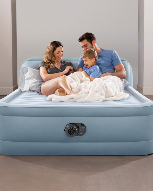 Intex Dura-Beam® Ultra Queen Plush Headboard Airbed W/ Fiber-Tech Rp